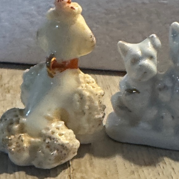 Vintage spaghetti poodle and Japan Terrier Ceramic Dog Figurines MCM - Picture 5 of 12